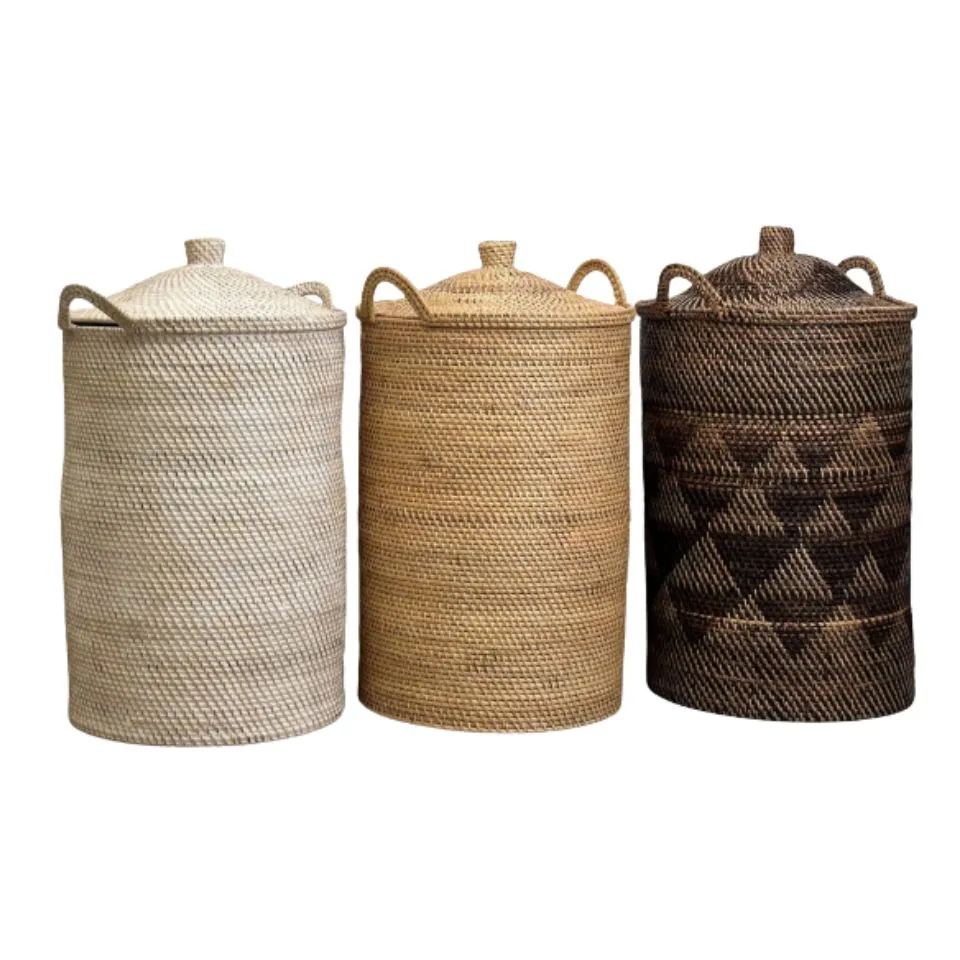 Exquisitely Rattan Laundry Hamper Basket Custom