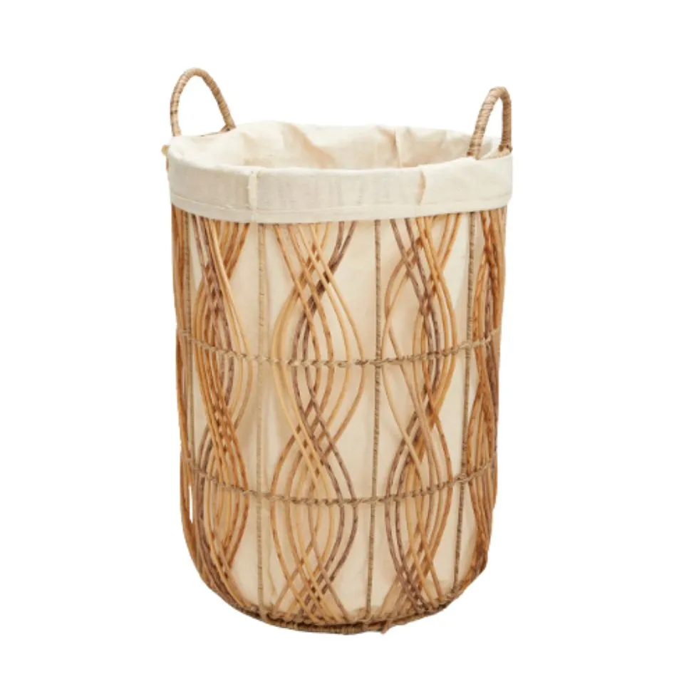 Open Weave Rattan Laundry Basket Private Label