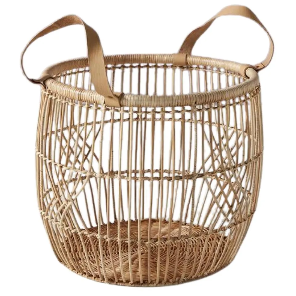 Open Weave Rattan Laundry Basket Supplier