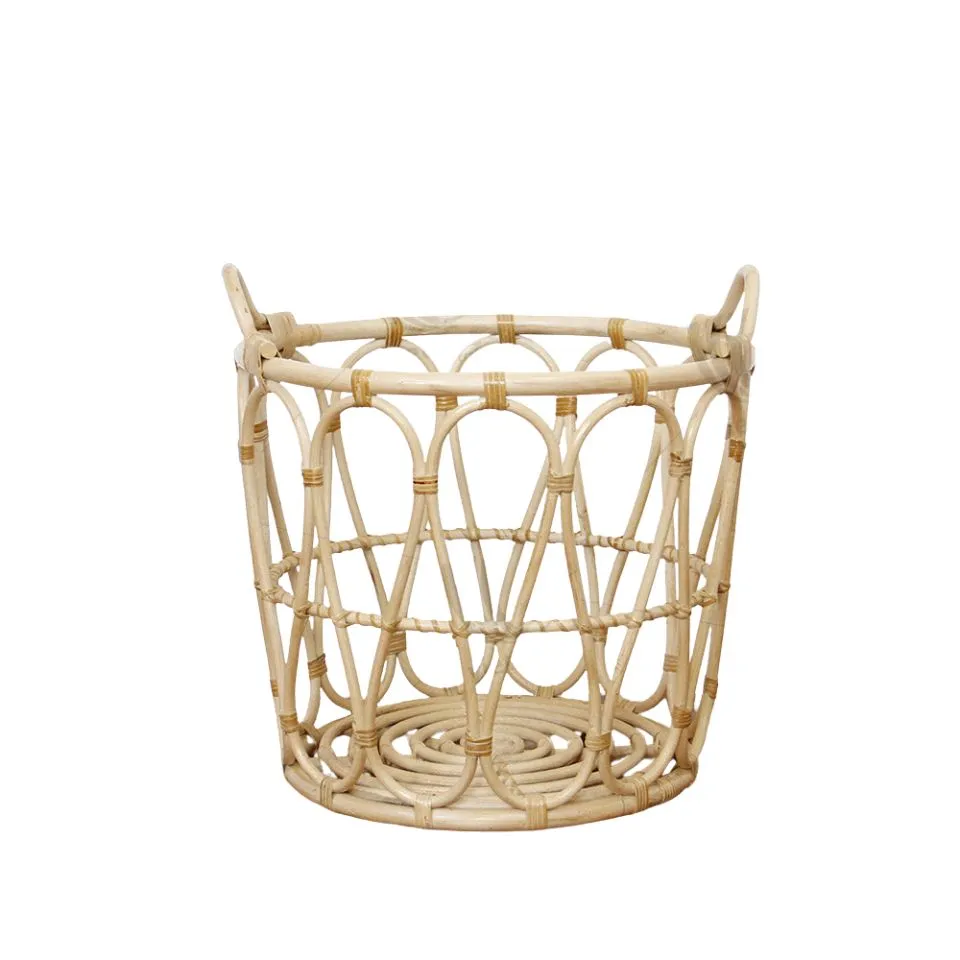 Open Weave Rattan Laundry Basket OEM