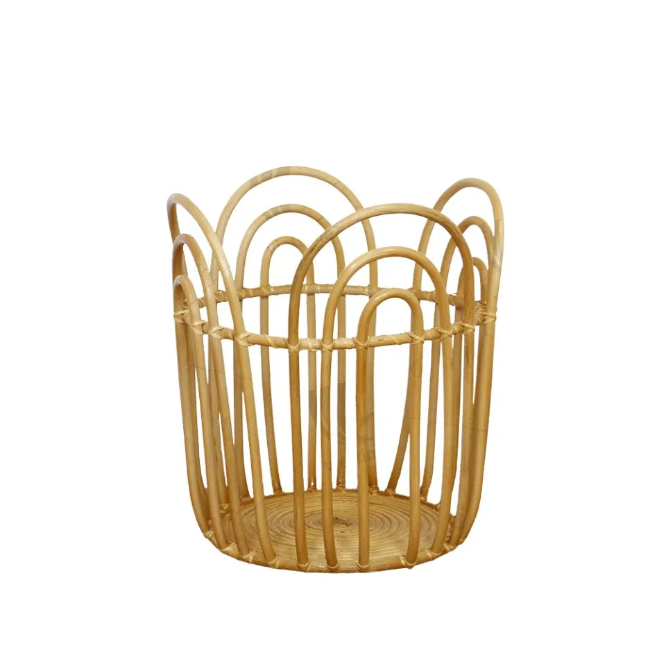 Open Weave Rattan Laundry Basket Custom