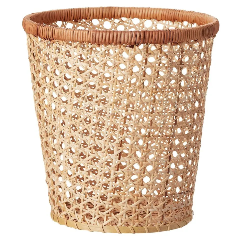 Rattan Bathroom Waste Baskets Low Moq