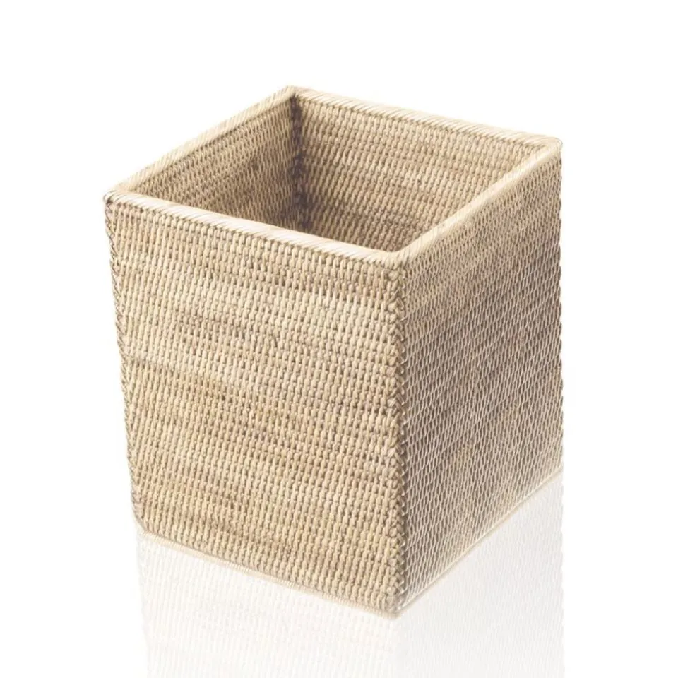 Rattan Bathroom Waste Baskets Private Label