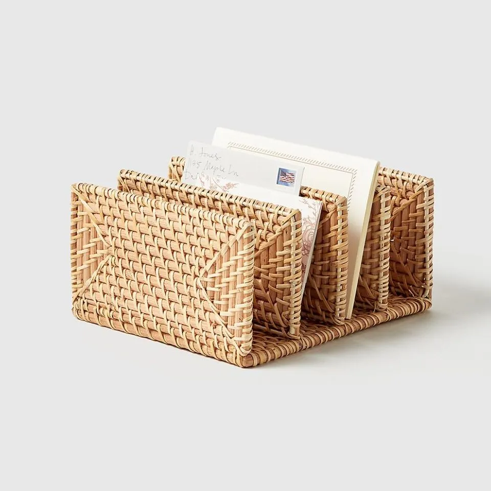 Rattan Desk Organizer Handicraft