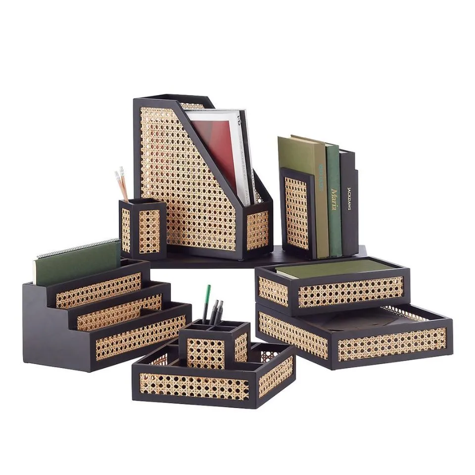 Rattan Desk Organizer Set OEM