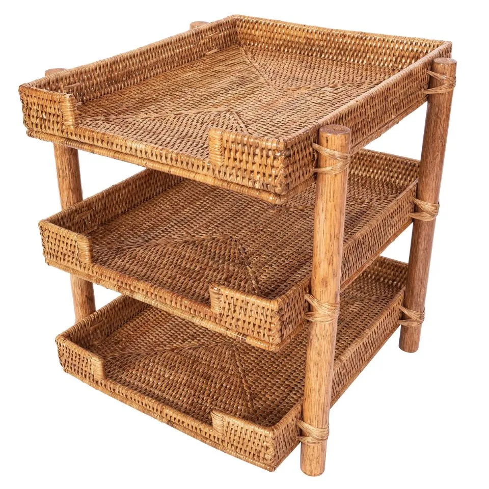 Rattan Office Paper Tray Handicraft