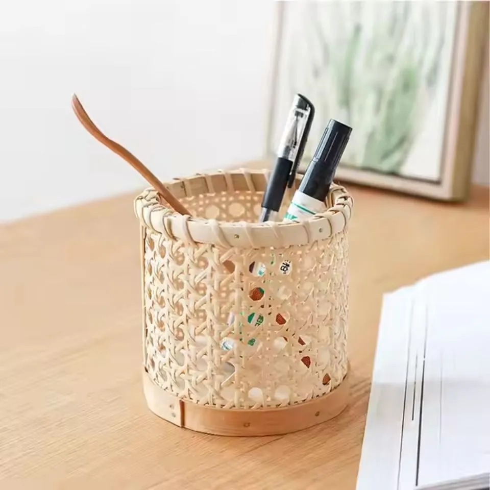 Rattan Pen Holder Handicraft