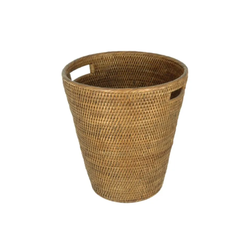 Rattan Round Waste Basket Fob
