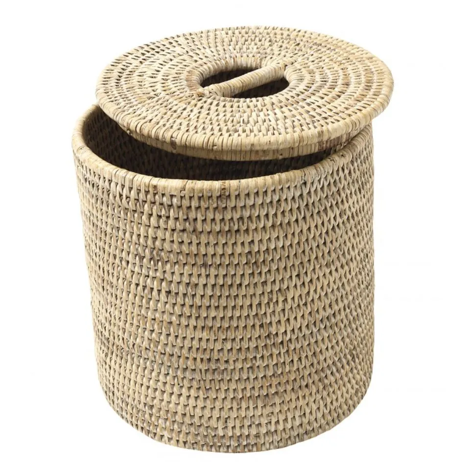 Rattan Round Waste Basket Hight Quality