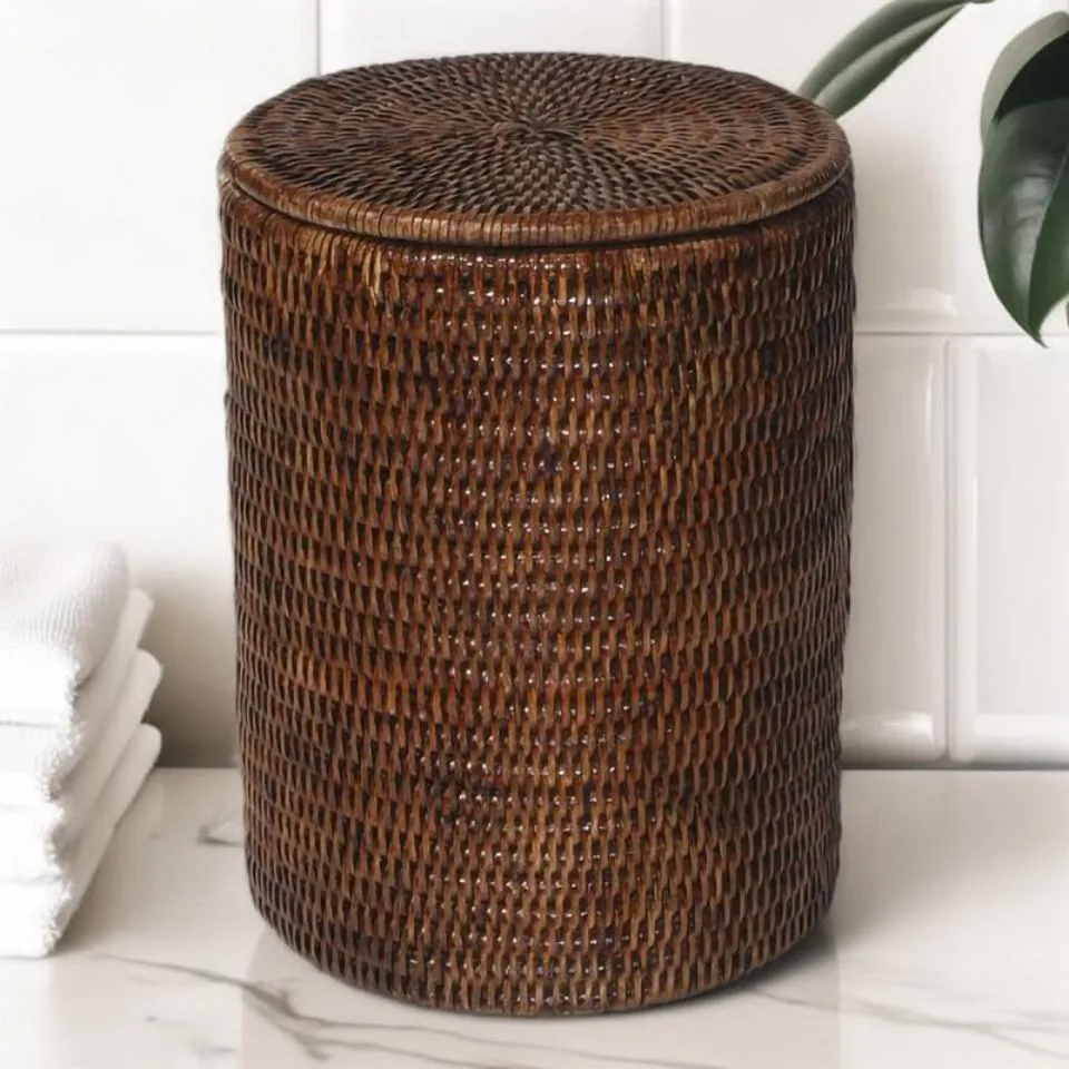 Rattan Round Waste Basket Manufacturer