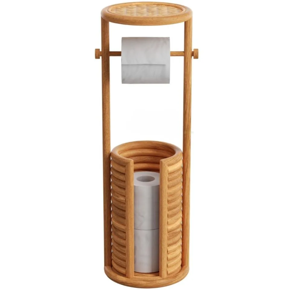 Rattan Toilet Roll Holder Private Label