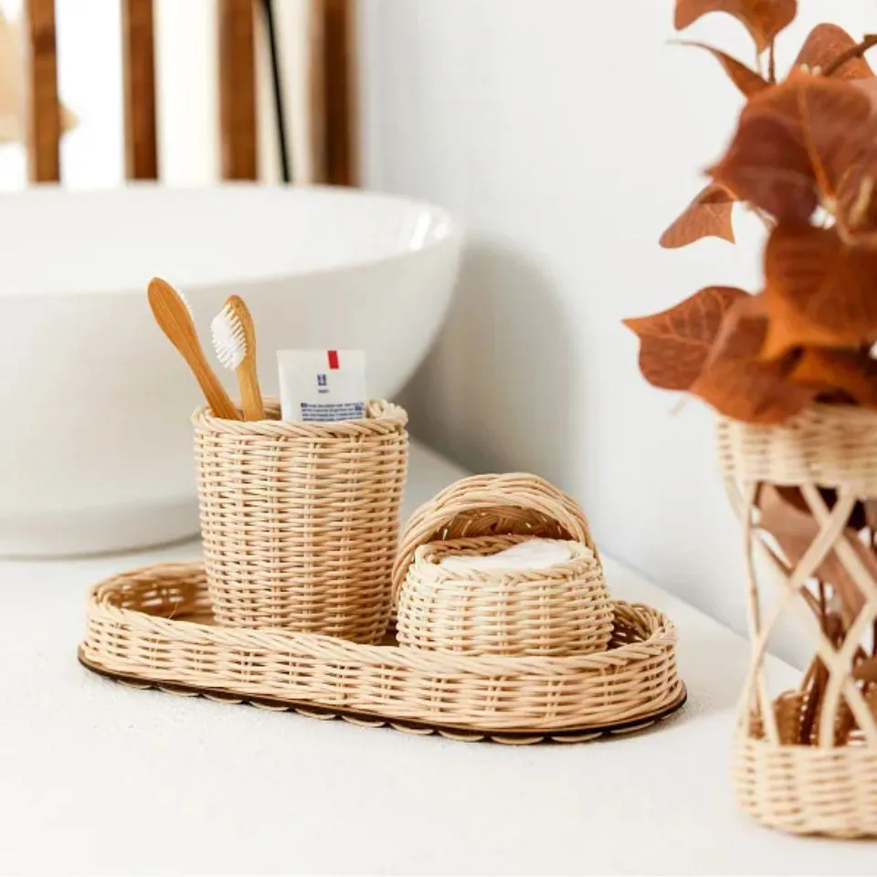 Rattan Tooth Brush Holder Short Lead Time