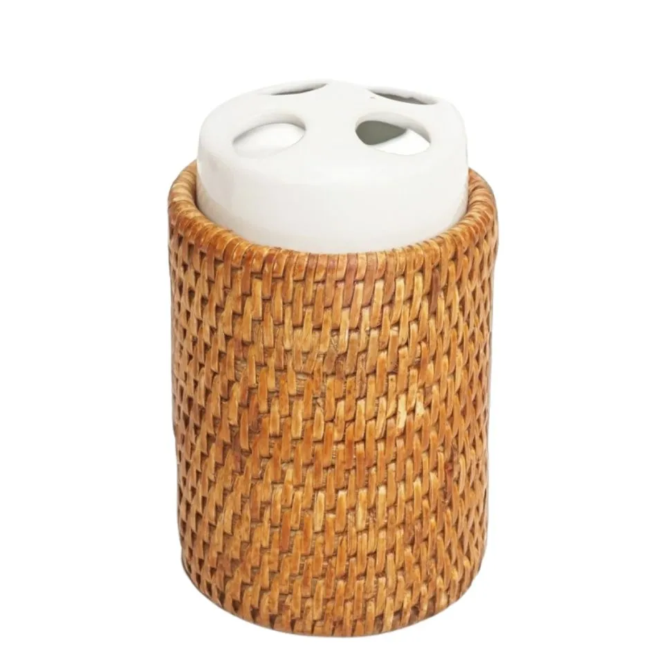 Rattan Tooth Brush Holder Private Label
