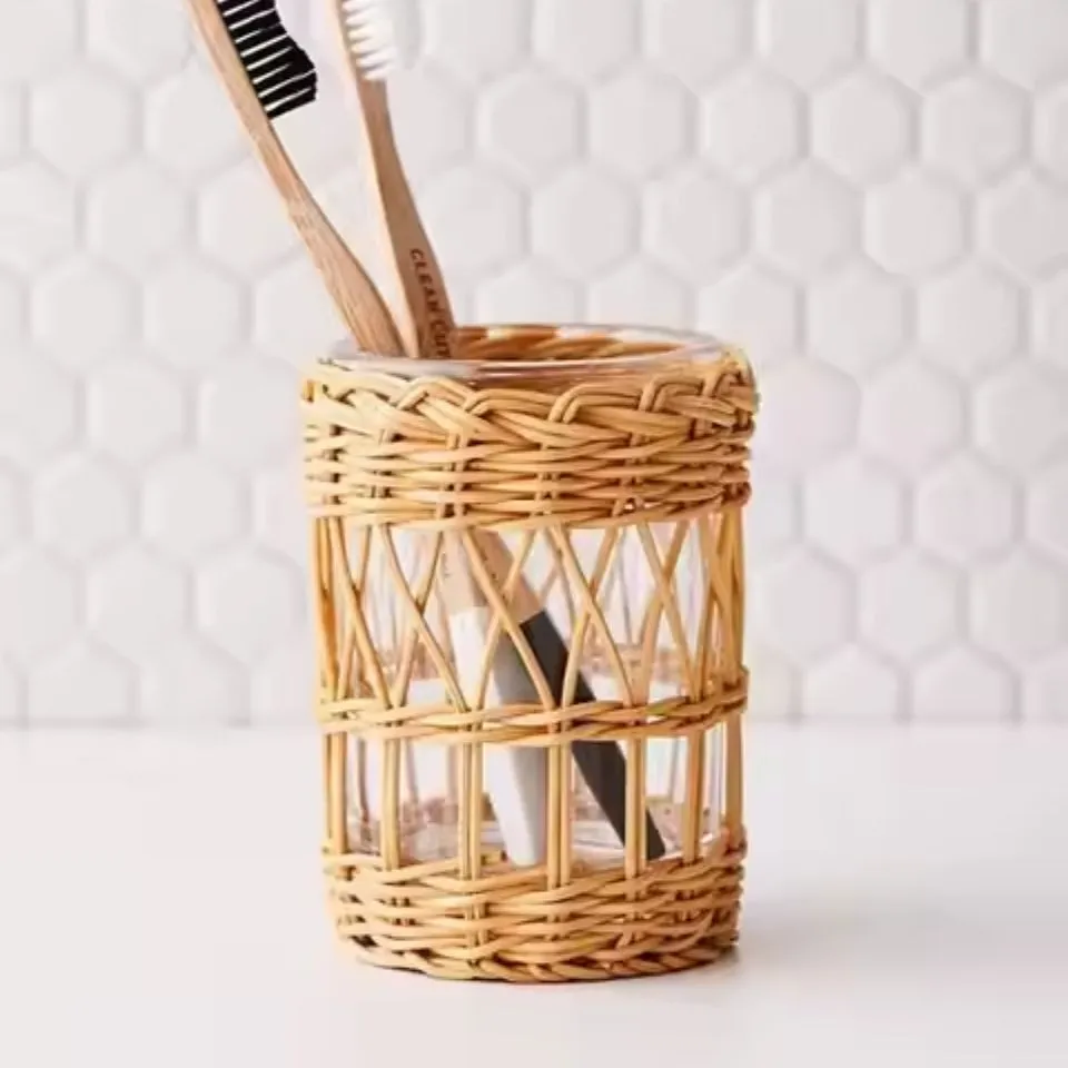 Rattan Tooth Brush Holder Handicraft