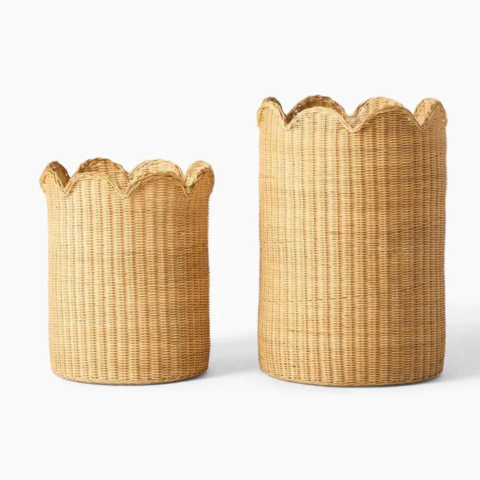 Round Rattan Laundry Hamper Basket Wholesaler