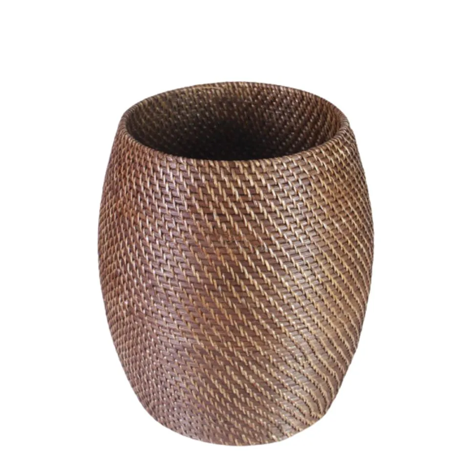 Round Rattan Laundry Hamper Basket Short Lead Time